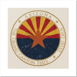 Vintage Arizona State USA United States of America American Flag Posters and Art